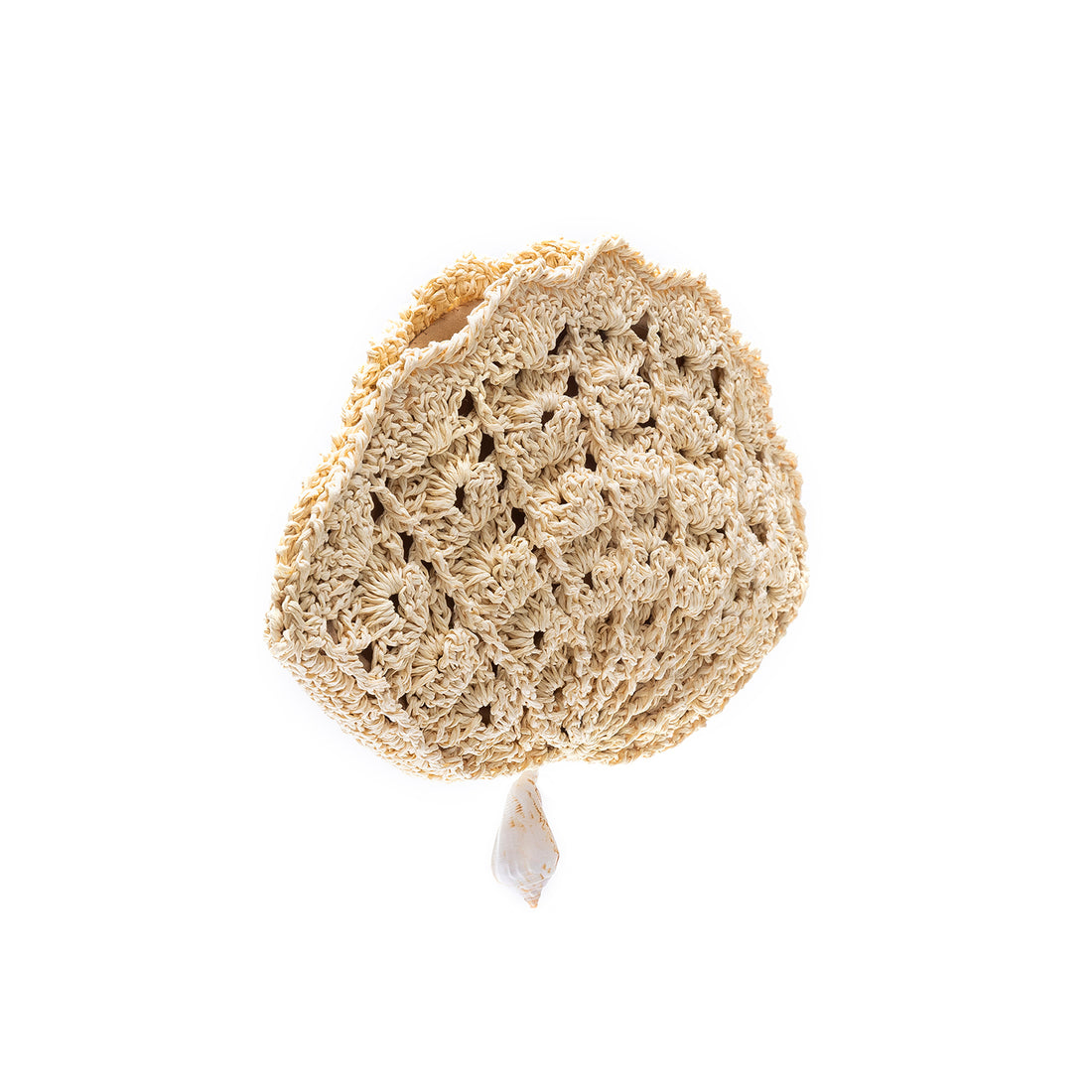 Raffia Shell Clutch