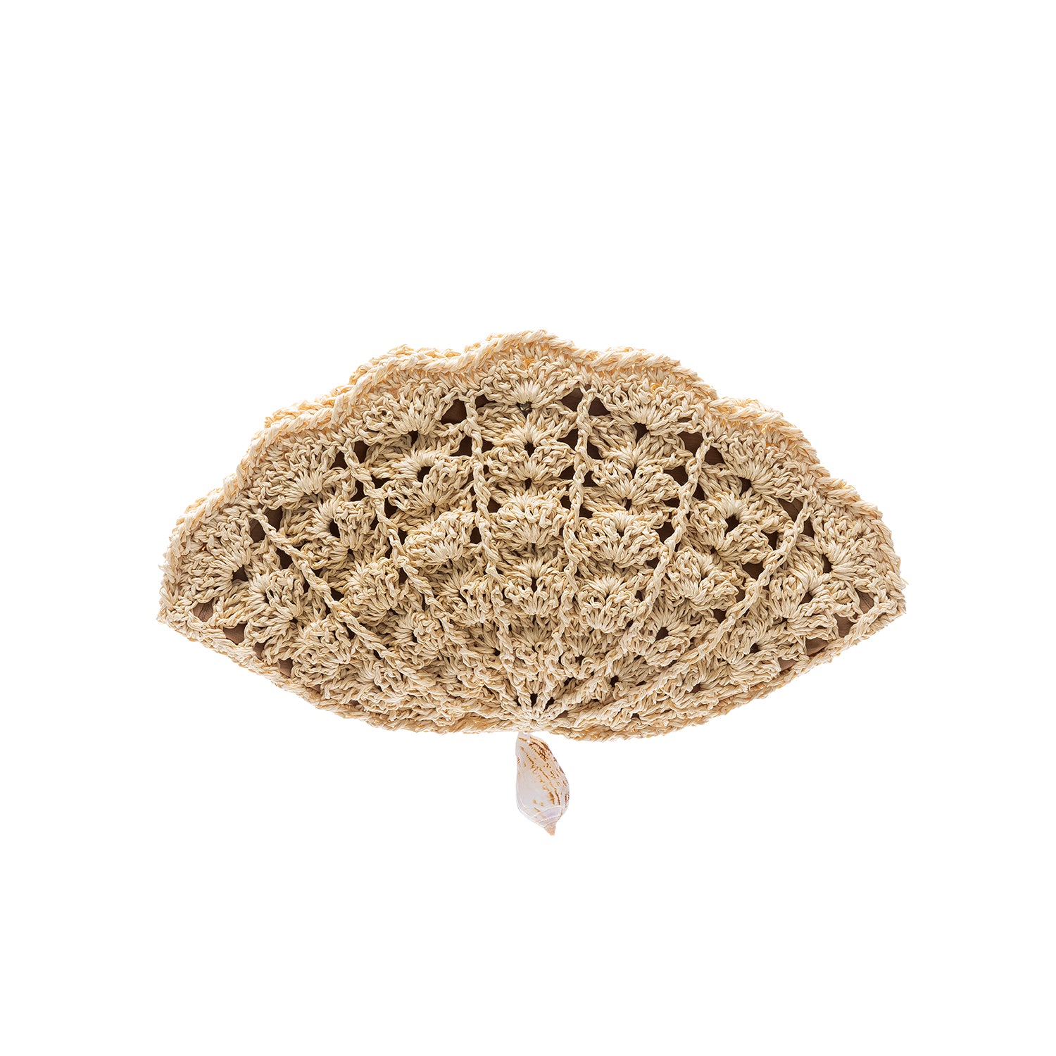 Raffia Shell Clutch