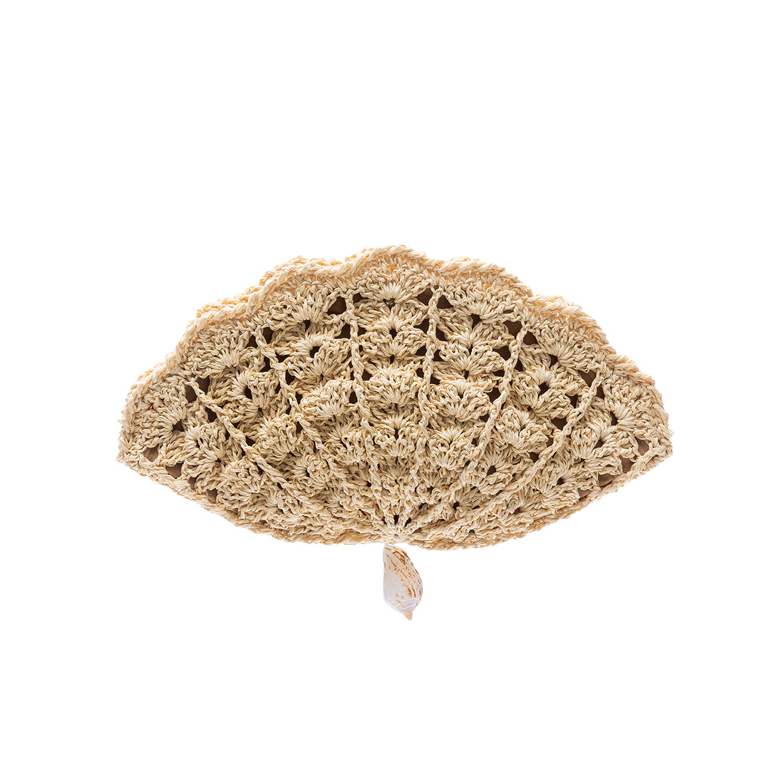 Raffia Shell Clutch
