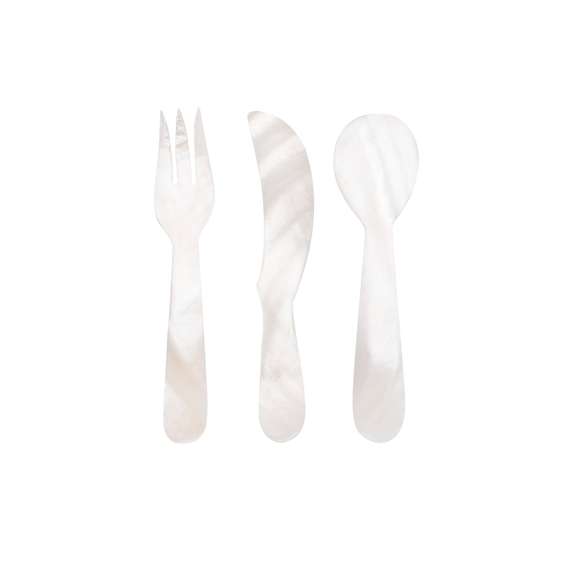 A set of flatware from mother of pearl